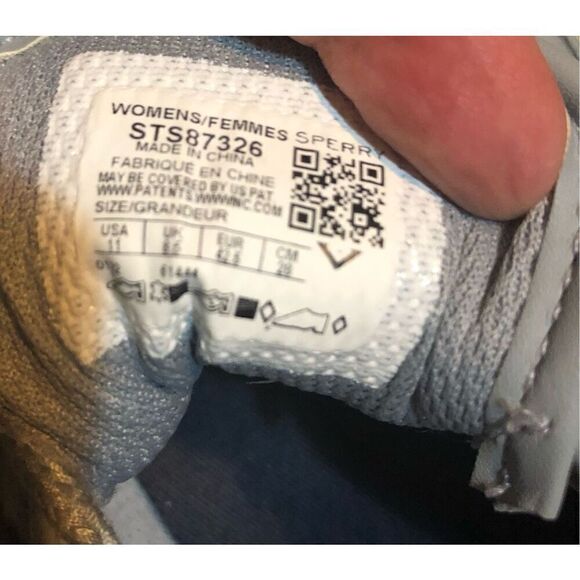 Sperry leather gray slate Topsiders size 11 - Picture 6 of 16